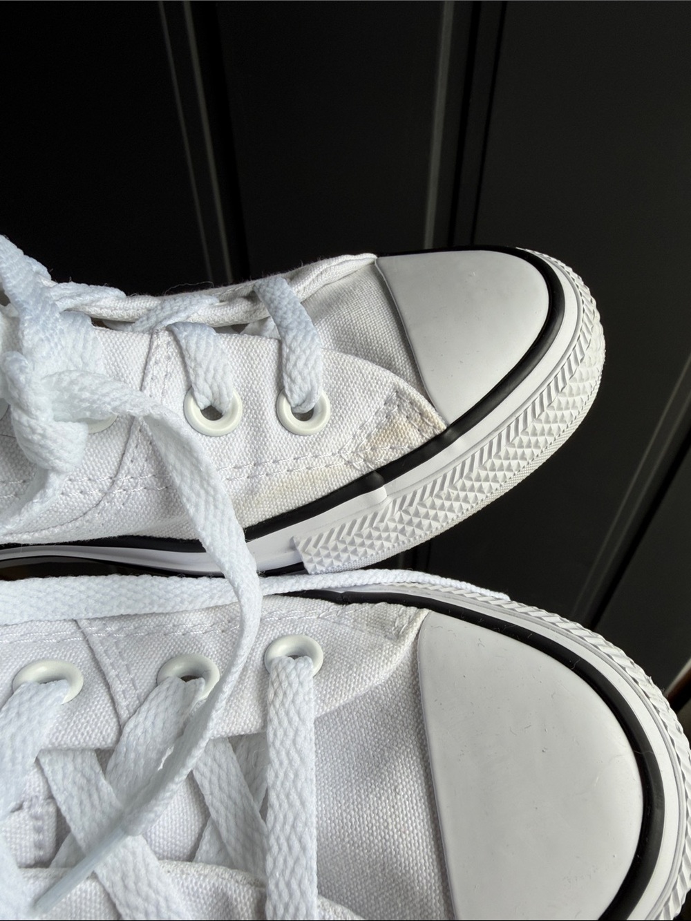Converse Women’s White Rave Low-Top Sneaker with Black Stripe - Picture 7 of 10